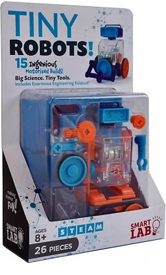 Smart Lab Tiny Robots Big Science STEM 15 Ingenious Motorized Builds Kit