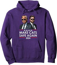 Trump Vance Elections 2024 Make Cats Safe Again Unisex Hooded Sweatshirt