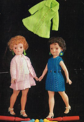 Puppenkleidung Strickmuster für eine 16 Zoll und 19/20 Zoll Puppe. (V Puppe 31)