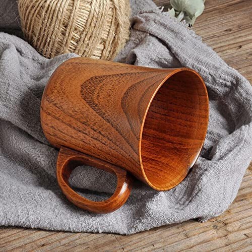 Wooden Cup Wood Coffee Tea Beer Juice Milk Water Mug Primitive Handmade Natural - Picture 6 of 7