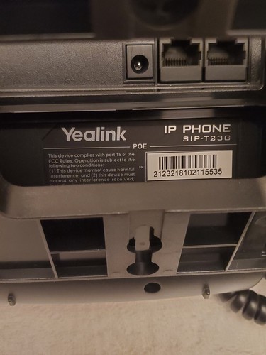 Yealink SIP-T23G Professional Gigabit IP Phone PoE 3 Line - Provisioned for Ooma - Picture 12 of 13