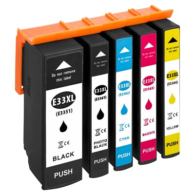 5 Druckerpatronen kompatibel für Epson XP-640  XP-645  XP-830  XP-900  XP  33XL