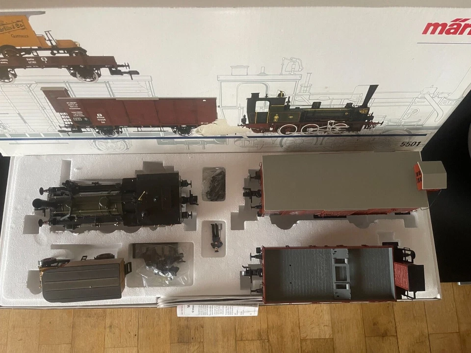 Spur 1 Märklin 5501 Set Jubiläumszug T3 der KEPV   TOP + OVP - Bild 2 von 4