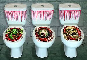 HALLOWEEN TOILET SEAT GRABBER COVER SCARY FANCY DRESS HORROR PARTY DECORATION