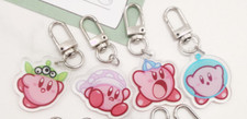 lot 20pcs cartoon Kirby Acrylic Keychain Key Chain Girls boy Keyring gifts
