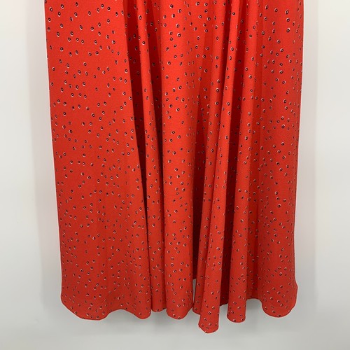 Christian Siriano Dress Womens 14 Red Black Polka Dot Sleeveless V Neck A Line - Picture 8 of 14