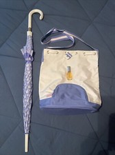 Vtg Gloria Vanderbilt Glorious Pearlescent Handled Umbrella Tote  Perfume Combo