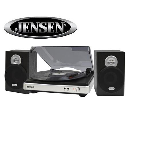 jensen record player with speakers