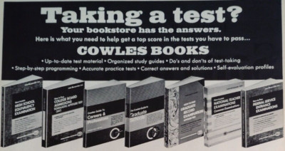 Vintage Advertisement Cowles Book Company Study Guides For Tests Study