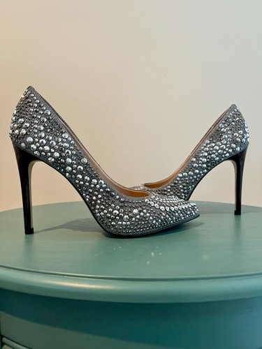 Gianni Bini silver metallic jeweled 