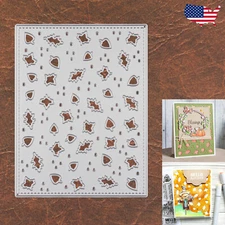 Falling Leaves Autumn Background w Dots Cutting & Embossing Die – Thanksgiving