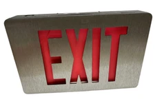 Cooper Lighting Sure-Lites CX71 Emergency Exit Sign LED Red Die Cast Aluminum