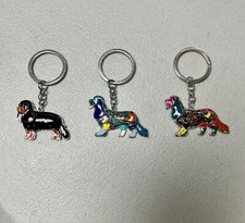 Spaniel Enamel Charm Keychain Your Choice of Color - NEW - FREE SHIPPING