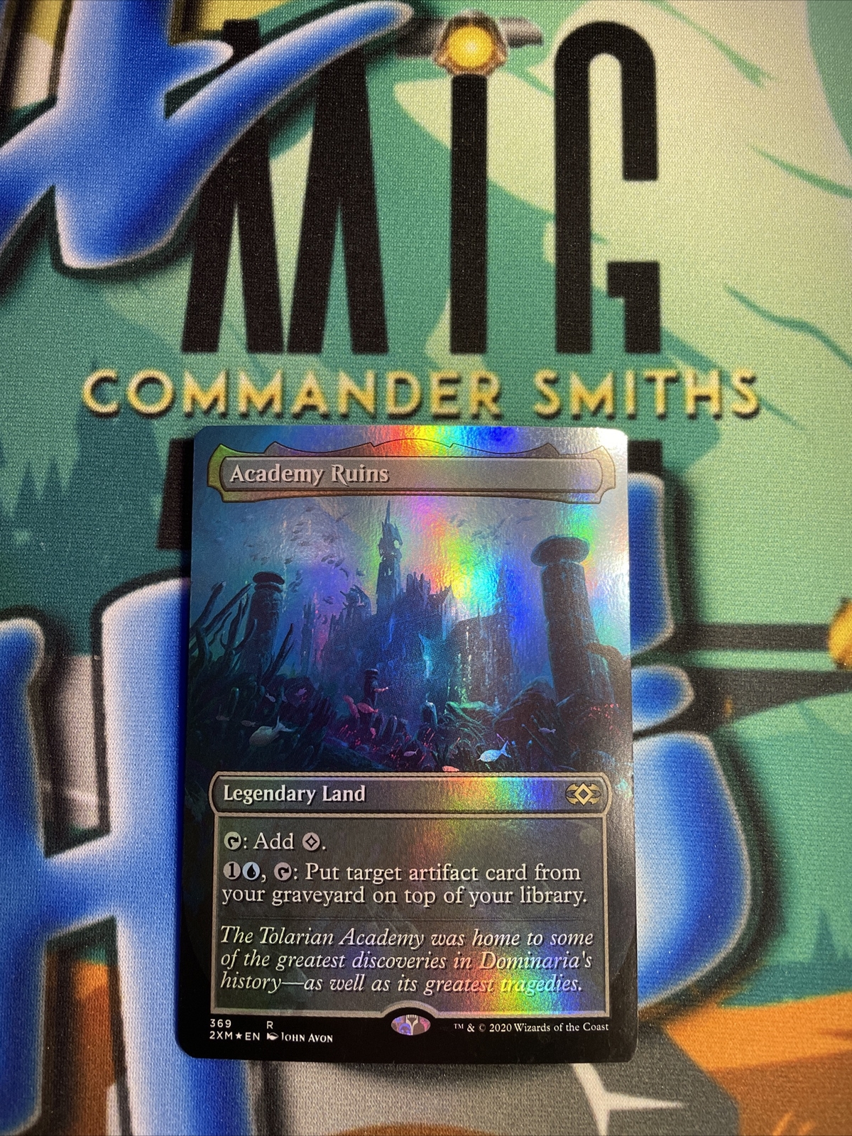 Academy Ruins ✨ Borderless FOIL ✨ Double Masters MTG NM Near Mint 369 Borderless