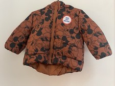 Disney Junior Baby Boys Cute Mickey Ears Hooded Zip Up Puffer Jacket Brown 18 M