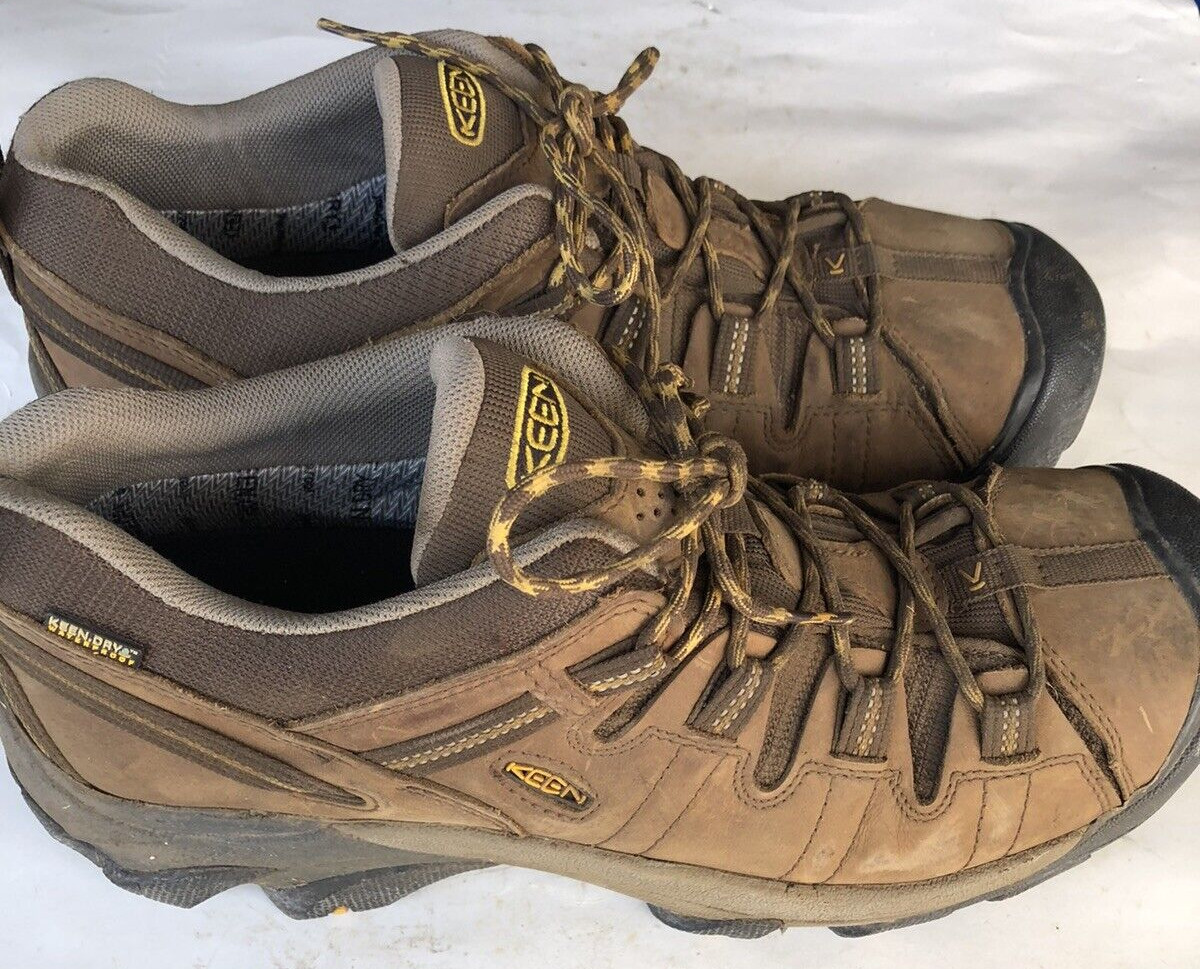 Keen Mens Explore Black Brown Leather Waterproof Hiki… Gem