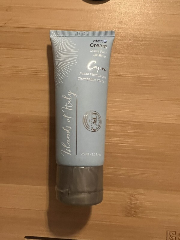 Islands of Italy Capri Peach Champagne Hand Cream, New, Sealed