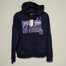 NWT New York Yankees ProStandard Midnight Navy Team Mens Med Pullover Hoodie 