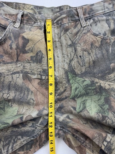 Vintage Cabelas Camo Pants Mens Advantage Timber Jeans Faded Denim 38R *HOLES* - Picture 10 of 24