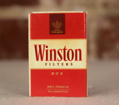 Vintage Winston Cigarettes Box of Wood Matches Advertising