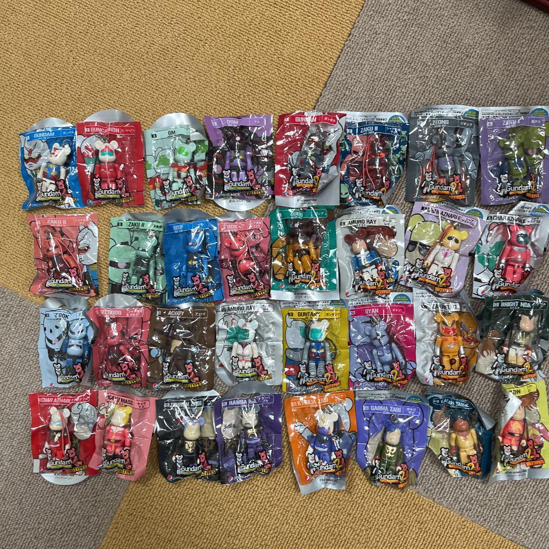 Gundam Bearbrick Pepsi NEX - Vol.1 & 2 COMPLETE 32 SET Be Gundam Bearbrick Pepsi NEX - Vol.1 & 2 COMPLETE 32 SET Be