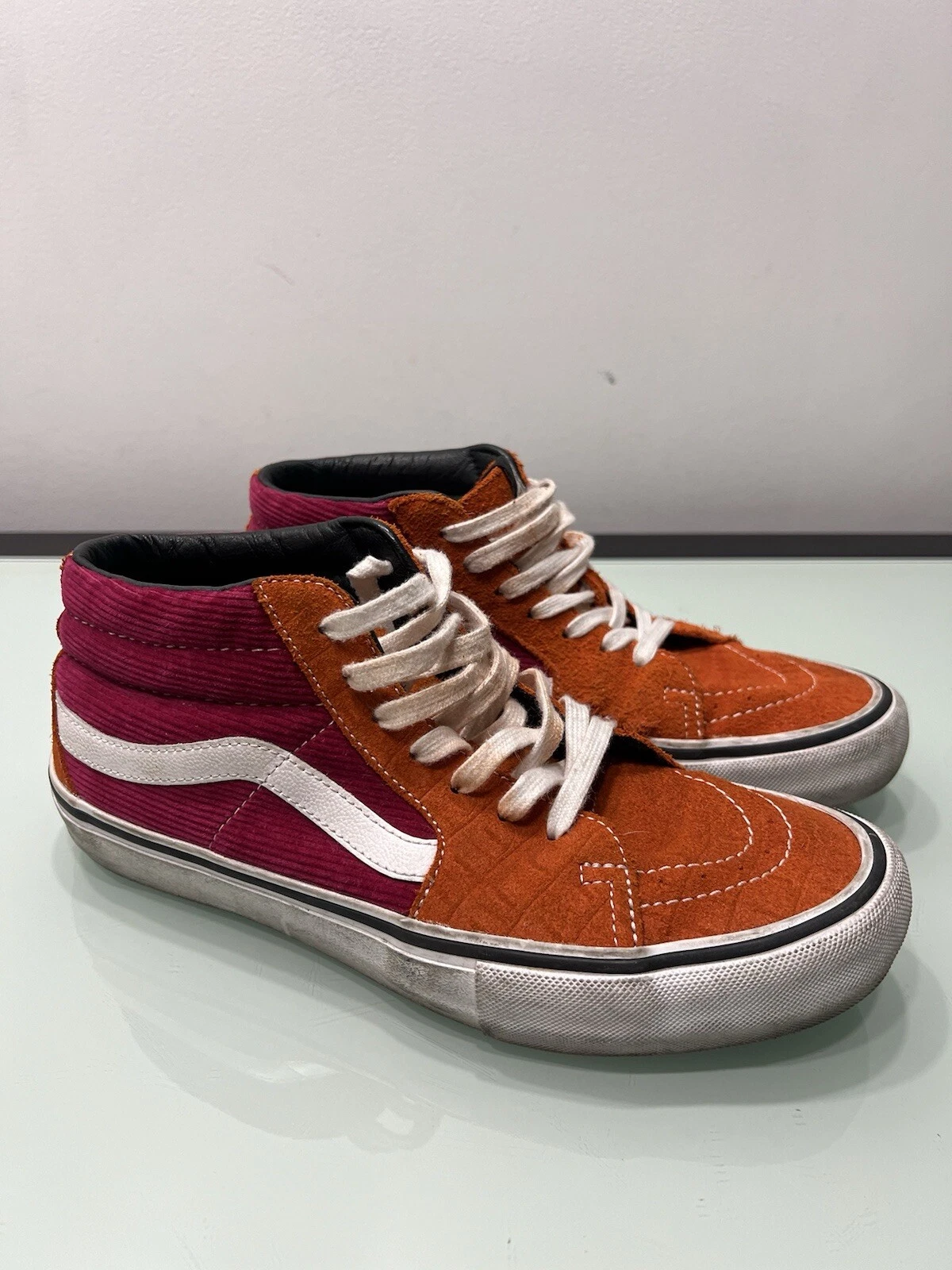 Taille 8   VANS Sk8 Mid Pro x Supreme velours côtelé Croc 2018 (voir photos)