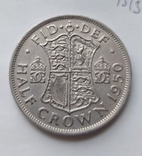 1950 King George VI  Halfcrown:  Circulated Condition