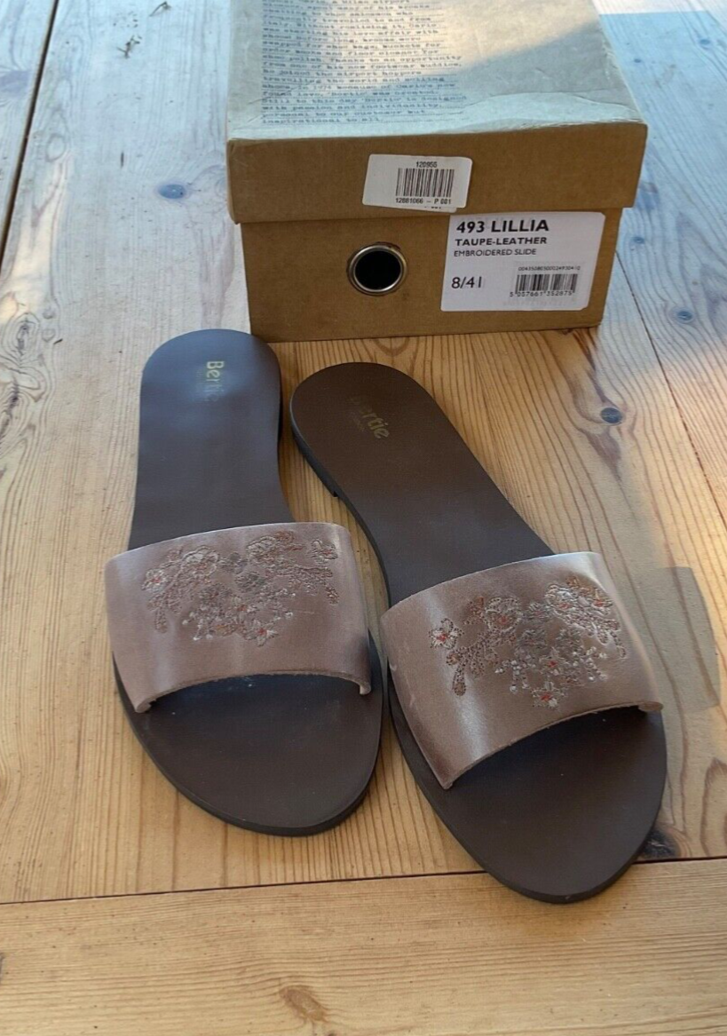 APL Bertie cursori in pelle ricamati 8 nuovi con scatola