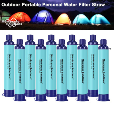 #ad 5000L Personal Water Filter PortableBlueWater Filtration StrawOutdoor Survival $76.79