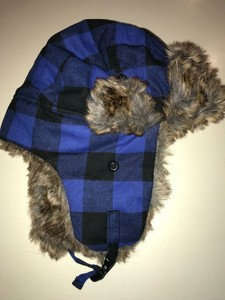 mens blue trapper hat