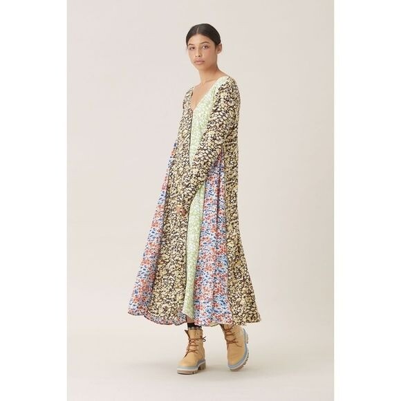 Brand New Stine Goya 100%silk Maca Paneled Dress | eBay