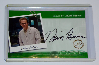 CSI David Phillips DAVID BERMAN Autograph Card CSI-A7 2003 Auto STRICTLY INK S1