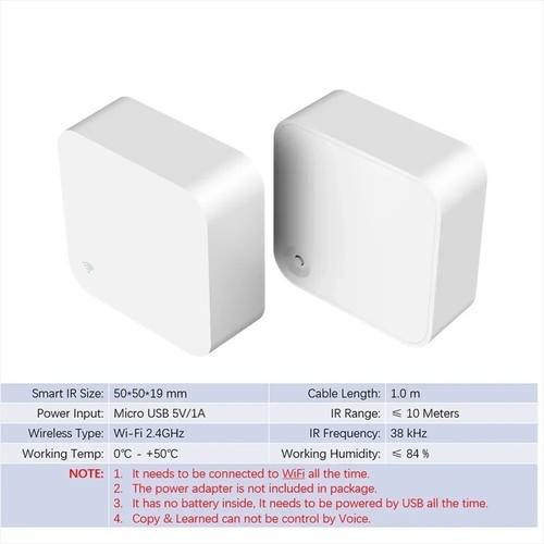 Tuya WiFi Telecomando IR Smart Wifi Universale Infrarossi Tuya per Smart Home - Foto 7 di 8