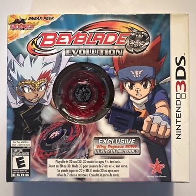 Beyblade Evolution (Nintendo 3DS, 2013) Brand New Sealed W/ Wing Pegasis *RARE*