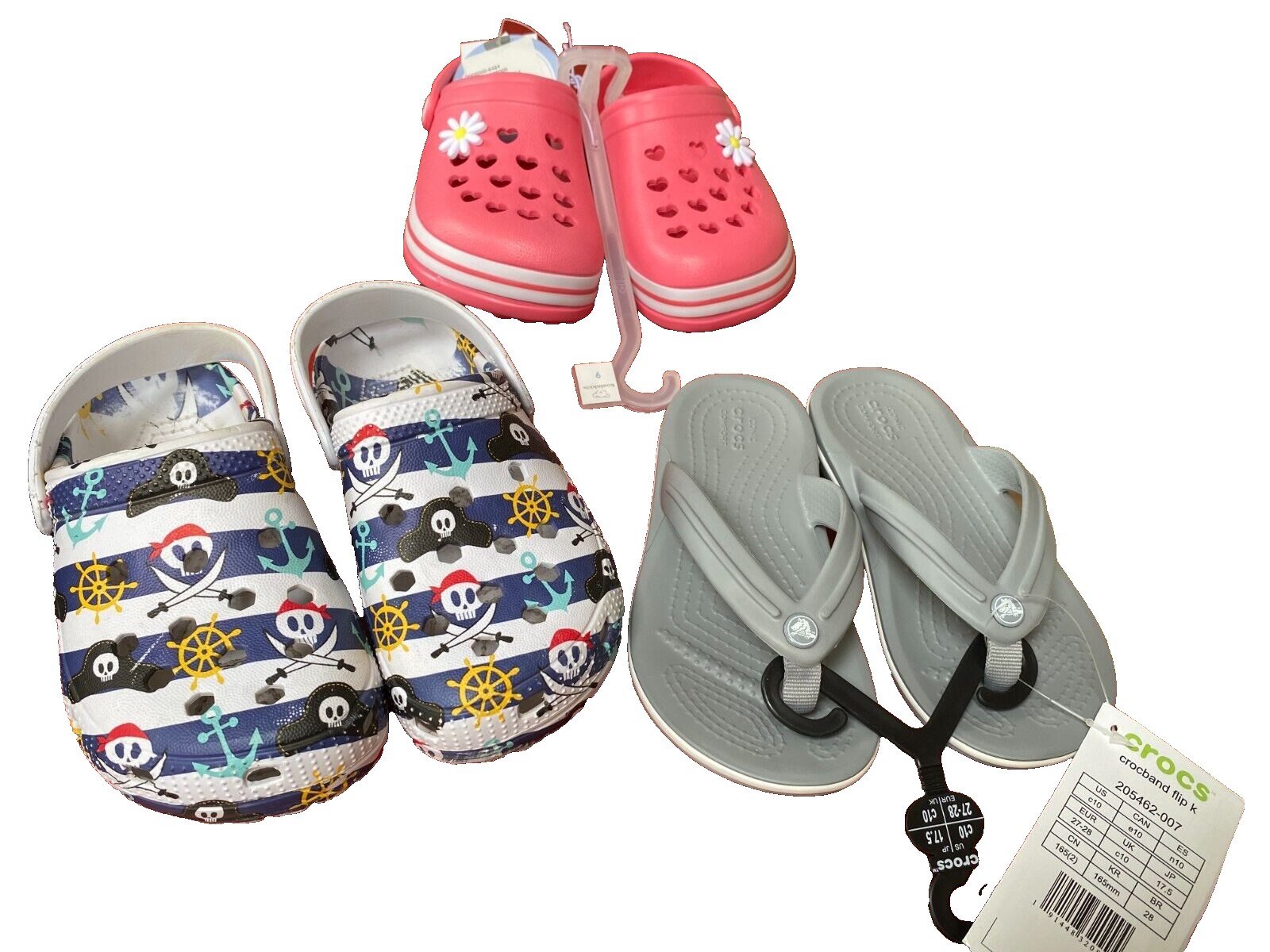 Lotto 3 paia scarpe bambina Crocs Koalakids taglia 9 10 due nuove e una usata!