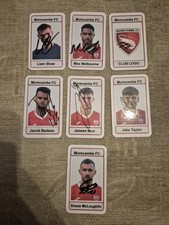 7 Signed Morecambe Football Cards 2022/23