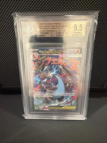 BGS 9.5 Mega Charizard X ex 023 Me: Mega Evolution Promo Holo