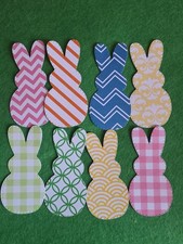 Any 5 Large Designer Cardstock Easter Bunny Peeps die cuts scrapbook cards