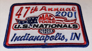 Vintage 2001 Mac Tools NHRA US Nationals Drag Racing Patch Indianapolis, Indiana