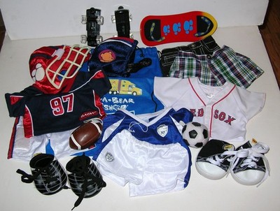 Build A Bear Workshop Boy Clothes Sports Soccer Outfit Cleats Football Skatebord