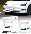NO DRILL For 17-23 Tesla Model 3 Front License Plate Frame Mount Bracket Holder