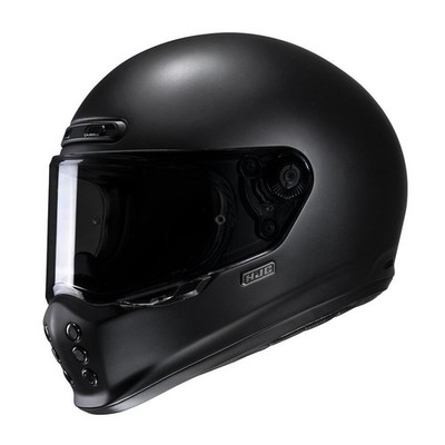 HJC V10 Plain Vintage Integralhelm Motorradhelm Retro Bike schwarz weiß rot