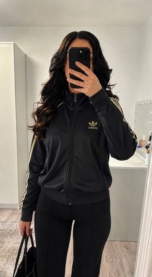 adidas Originals | Firebird Trainingsjacke | Schwarz Gold | XS 34 | Vintage
