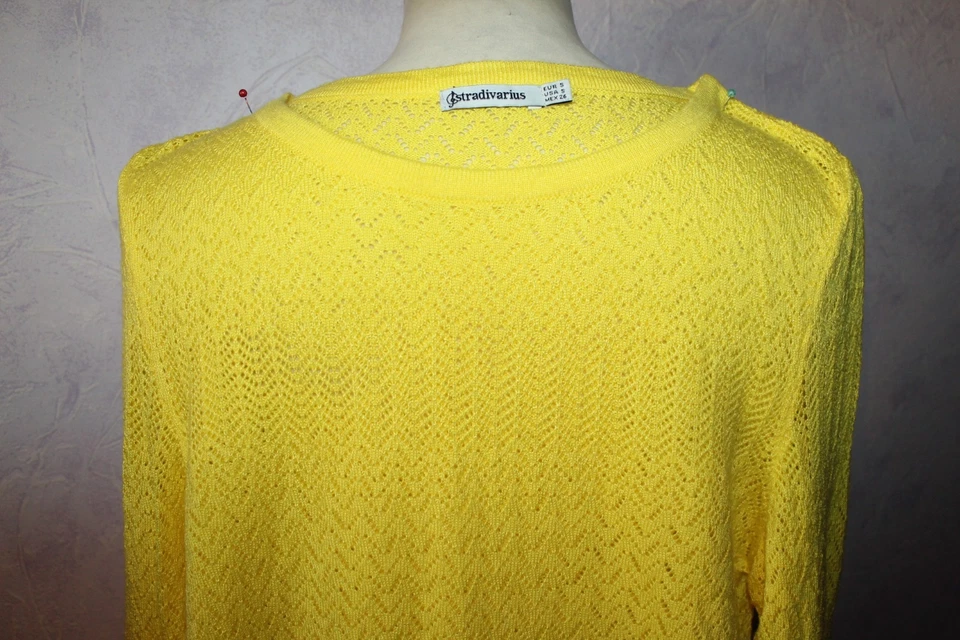 PULL FIN FEMME AJOURE °°°   STRADIVARIUS   °°°  TAILLE S - Photo 2/4