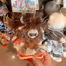 Authentic Shanghai Disney 2025 Zootopia Yax The Yak Cartoon Plush Keychain New