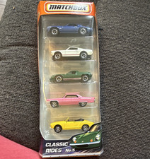 Matchbox Classic Rides No. 5 Diecast Car Set 5-Pack, Multicolor Unopened Box
