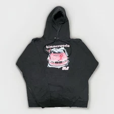 Vintage Ultimate Hanes Cotton PrintPro Hoodie Graphic Bimmerworld Kelly 01