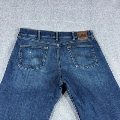 Lee Premium Select Jeans Mens 38x29 28'' Dark Wash Regular Fit