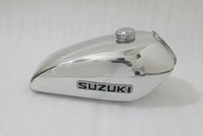 Suzuki TS250 TS 250 1971-76 Polish Aluminum Fuel Petrol Gas Tank +Cap+Badges