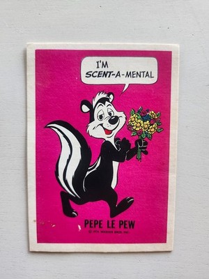 Pepe Le Pew RARE Vintage 1974 Wonder Bread Card Looney Tunes Warner Bros FUN!
